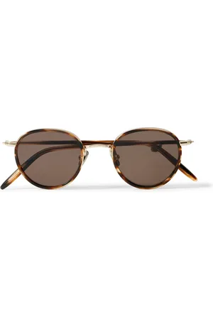 Mr P. Cubitts Gifford Round-Frame Acetate and Gold-Tone Sunglasses - Men