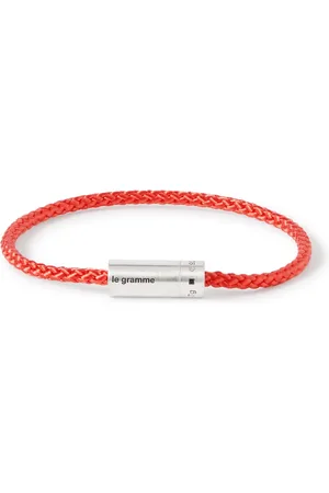 Le Gramme 7g Braided Cord and Sterling Silver Bracelet - Men - - 18