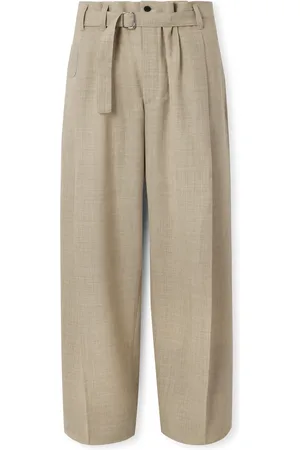 Jacquemus Canevas Oversized Wide-Leg Pleated Belted Wool Suit Trousers - Men - - IT 48