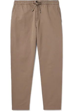 Mr P. James Straight-Leg Cotton and Linen-Blend Twill Drawstring Trousers - Men - - 34