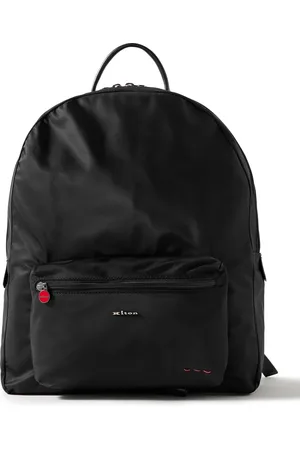 Kiton Leather-Trimmed Logo-Embellished Nylon Backpack - Men