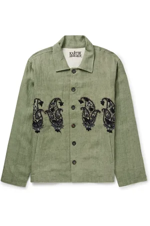 Kartik Research Embellished Linen Overshirt - Men - - M