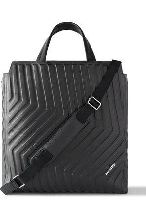 Balenciaga Car Medium North-South Embossed Full-Grain Leather Tote Bag - Men
