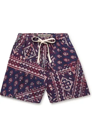 Kartik Research Straight-Leg Patchwork Printed Kantha Cotton Drawstring Shorts - Men - - UK/US 31