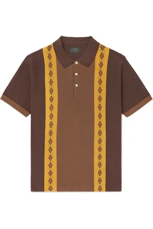 Beams Argyle Cotton Polo Shirt - Men - - S