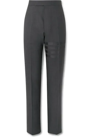 Thom Browne Slim-Fit Straight-Leg Pleated Wool Trousers - Men - - 5