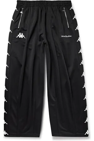 Acne Studios Kappa Wide-Leg Webbing-Trimmed Logo-Embroidered Tech-Jersey Track Pants - Men - - S