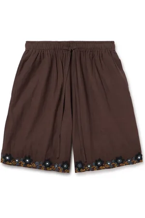 Kartik Research Embellished Embroidered Cotton Shorts - Men - - UK/US 33