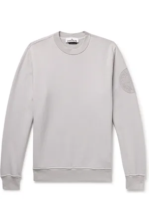 Stone Island Logo-Embroidered Garment-Dyed Cotton-Jersey Sweatshirt - Men - - XXL