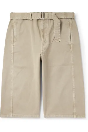 LEMAIRE Twisted Wide-Leg Belted Garment-Dyed Denim Shorts - Men - - IT 54