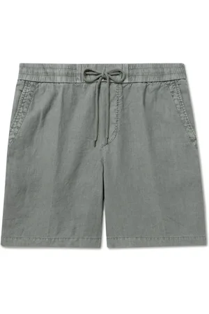 James Perse Straight-Leg Garment-Dyed Linen Drawstring Shorts - Men - - 3