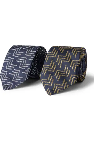 Missoni Set of Two 7cm Logo-Embroidered Silk-Jacquard Ties - Men