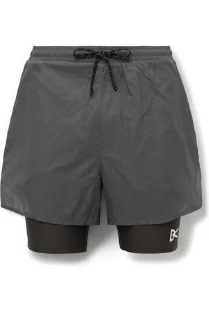 District Vision Straight-Leg Layered Logo-Print Shell and Stretch-Recycled Jersey Drawstring Shorts - Men - - S