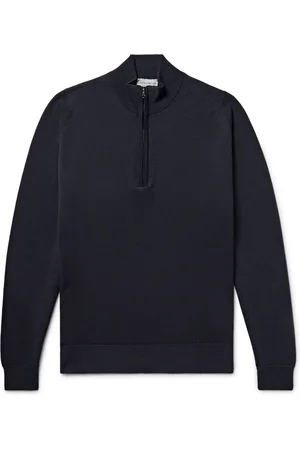 JOHN SMEDLEY Tapton Slim-Fit Merino Wool Half-Zip Sweater - Men - - S