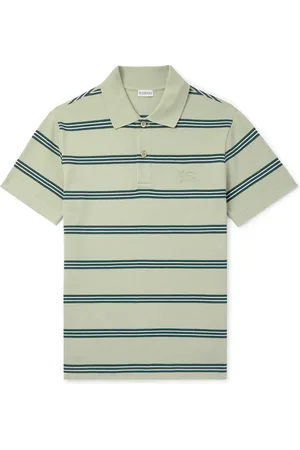 Burberry Slim-Fit Logo-Embroidered Striped Cotton-Piqu?? Polo Shirt - Men - - S