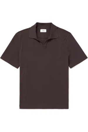 Mr P. Jonny Open-Collar Pointelle-Knit Cotton Polo Shirt - Men - - S