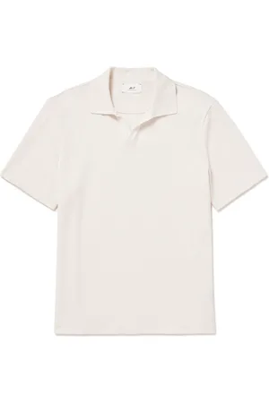 Mr P. Jonny Open-Collar Pointelle-Knit Cotton Polo Shirt - Men - - M