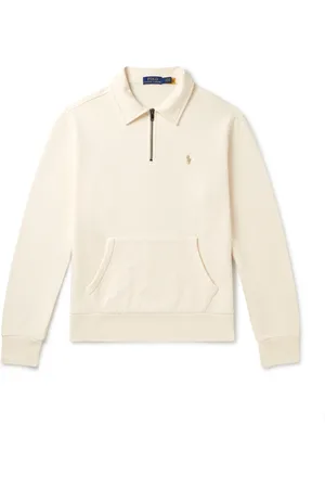 Ralph Lauren Logo-Embroidered Cotton-Jersey Half-Zip Sweatshirt - Men - - XL