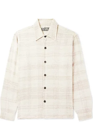 Kartik Research Checked Kantha Silk-Gauze Overshirt - Men - - S