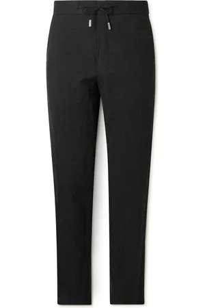 Mr P. James Straight-Leg Linen Drawstring Trousers - Men - - 40