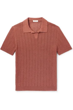 MILES LEON Fabien Linen and Cotton-Blend Polo Shirt - Men - - XXL