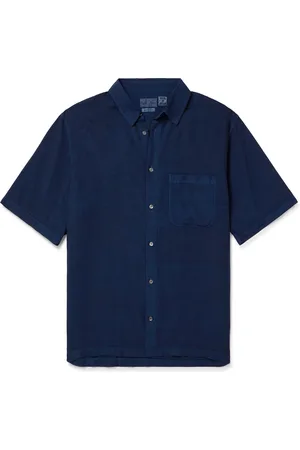 BLUE BLUE JAPAN Indigo-Dyed TENCEL???Lyocell-Blend Gauze Shirt - Men - - XL