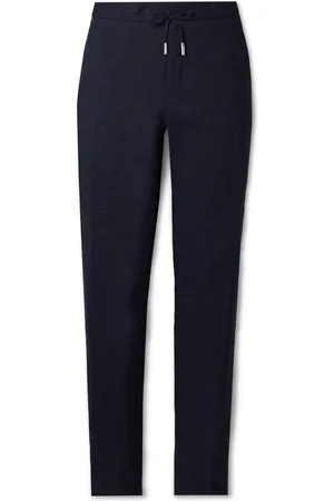 Mr P. James Straight-Leg Linen Drawstring Trousers - Men - - 34
