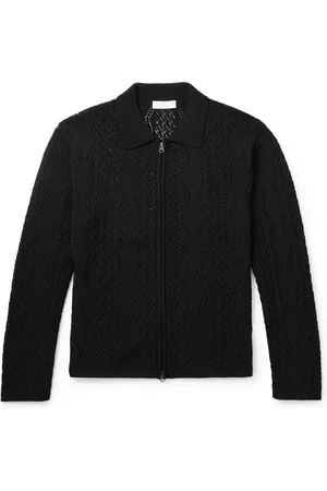 AMOMENTO Crocheted Zip-Up Cardigan - Men - - M