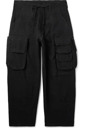 Story Forager Straight-Leg Pleated Organic Cotton Drawstring Cargo Trousers - Men - - L