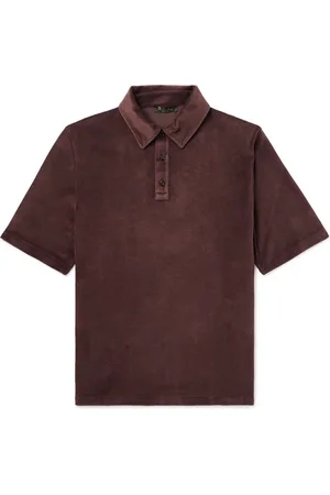 Loro Piana Cotton and Silk-Blend Velour Polo Shirt - Men - - XL