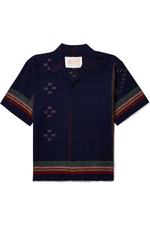 Kardo Rohit Convertible-Collar Cotton-Jacquard Shirt - Men - - L