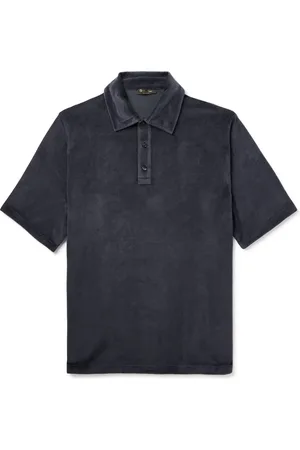 Loro Piana Cotton and Silk-Blend Velour Polo Shirt - Men - - XL
