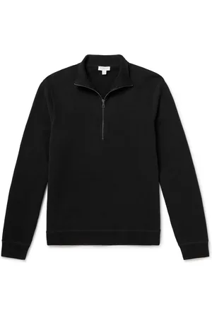 Sunspel Cotton-Jersey Half-Zip Sweatshirt - Men - - M