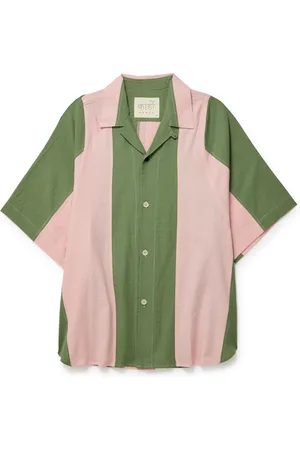 Kardo Yusuke Convertible-Collar Striped Cotton-Jacquard Shirt - Men - - S
