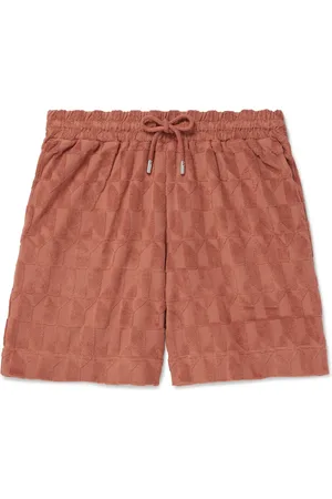 Mr P. Straight-Leg Organic Cotton-Terry Jacquard Drawstring Shorts - Men - - L