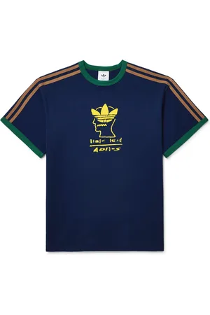 adidas Brain Dead Logo-Flocked Cotton-Jersey T-Shirt - Men - - XL
