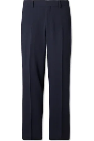 Mr P. Arthur Wide-Leg Wool-Crepe Trousers - Men - - 32