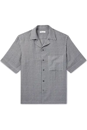 Loro Piana Federico Camp-Collar Checked Linen Shirt - Men - - S