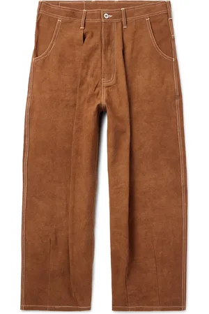 Story Wonky-Wear Lush Wide-Leg Pleated Organic Cotton-Canvas Trousers - Men - - S