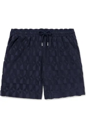 Mr P. Straight-Leg Organic Cotton-Terry Jacquard Drawstring Shorts - Men - - XL