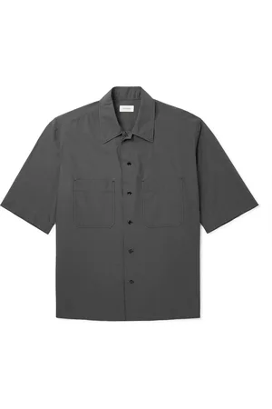 LEMAIRE Convertible-Collar Washed Cotton-Poplin Shirt - Men - - IT 44