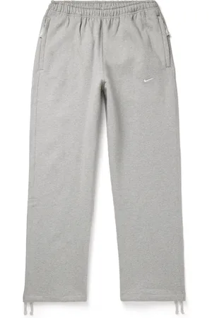 Nike Solo Swoosh Straight-Leg Logo-Embroidered Cotton-Blend Jersey Sweatpants - Men - - L