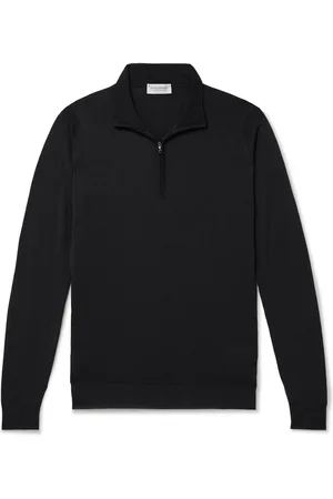 JOHN SMEDLEY Slim-Fit Merino Wool Half-Zip Sweater - Men - - M