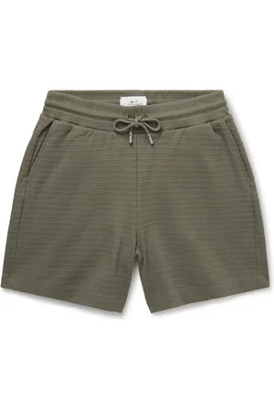 Mr P. Straight-Leg Ribbed Organic Cotton-Jersey Drawstring Shorts - Men - - M