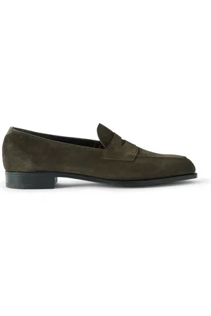 EDWARD GREEN Piccadilly Suede Penny Loafers - Men - - UK 12