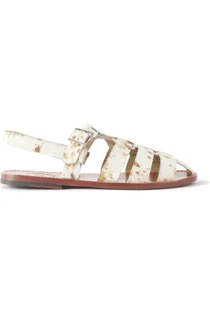 GRENSON Quincy Cow-Print Calf Hair Fisherman Sandals - Men - - UK 7