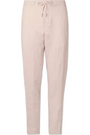 Mr P. James Straight-Leg Slub Linen Drawstring Trousers - Men - - 32