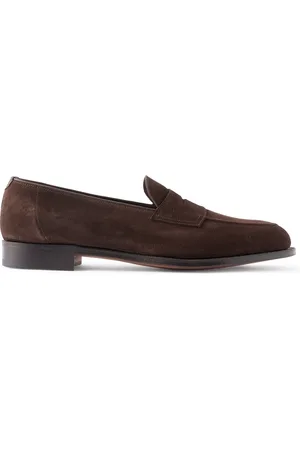 EDWARD GREEN Piccadilly Suede Penny Loafers - Men - - UK 9.5