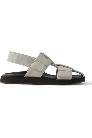JOHN LOBB Milford Leather-Trimmed Suede Sandals - Men - - UK 10