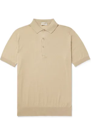 JOHN SMEDLEY Elias Sea Island Cotton and Cashmere-Blend Polo Shirt - Men - - M